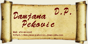 Damjana Peković vizit kartica